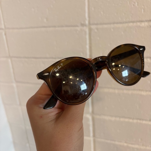 Ray Ban polarized round tort sunglasses main image 5